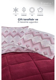 Resim Formeya Bordo Tek Kişilik Wellsoft Yorgan Yastık Kılıflı 
