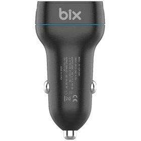 Resim Bix BX-CCP36WT 36W QC 3.0 USB PD Araç İçi Hızlı Şarj Adaptörü Siyah 