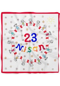 Resim 23 Nisan Çocuk Bayramı Temalı Bandana/fular Çok Renkli 