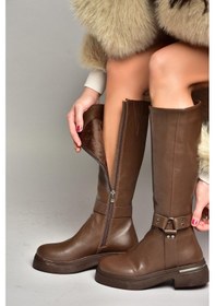 Resim Fox Shoes T996663009 Kahverengi Alçak Topuklu Kadın Çizme Kahverengi-suni Deri Kahverengi 