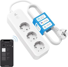 Resim Akıllı WLAN Çoklu Priz, 3 AC, Alexa ve Google Uyumlu, 1,5 m 