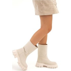 Resim Tamer Tanca Kadın Vegan Bej Casual Bot 936 1088 Bn Bot Sk22/23 Bej Zara Bej 