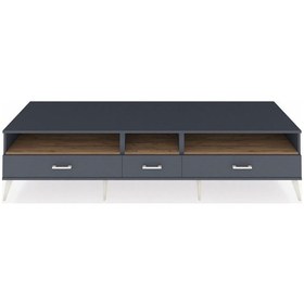 Resim Kronos Tv Ünitesi 3 Raflı 3 Çekmeceli 220x59x51 Antrasit-çam/antrasit Atlas Çam/antrasıt - Antrasıt 