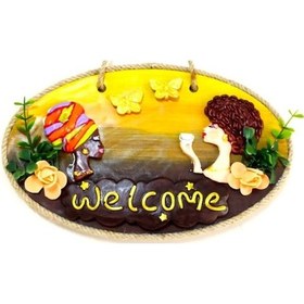 Resim Keyifli Kadınlar El Yapımı Welcome Yazılı Kapı Süsü 02-10mm 5yards 