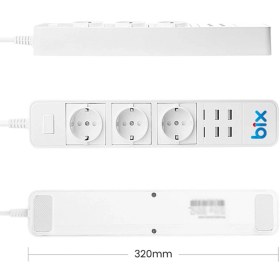 Resim Bix Bp-01 Wifi Akım Korumalı Hızlı Şarj Özellikli Akıllı Priz 