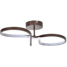 Resim Barbara Modern Tasarım Yatak Odası - Salon - Mutfak Hol Kahverengi Renk Beyaz Ledli Led Avize Kahverengi 