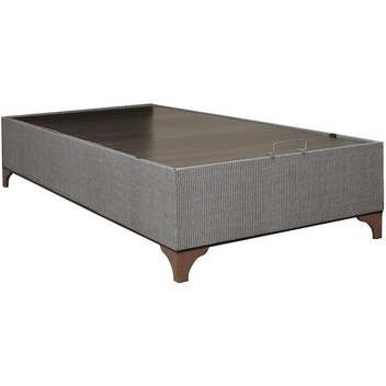 Setaymobilya Baza, Zagreb Tek Kişilik Baza + Başlık + Comfort Yatak, Açık Gri