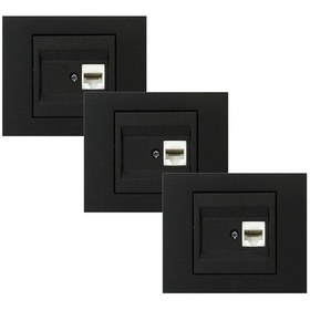 Resim Ovivo Grano Data Prizi Çerçeveli Siyah 3 Adet Sıva Altı 