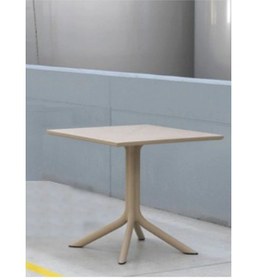 Resim Kare Masa Amanda Bahçe Balkon Teras Masası 80x80 Cm Kapuçino 