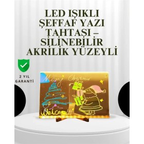 Resim Dekoratif LED Yazı Tahtası – Silinebilir, Neon Kalemli, Planlama ve Hatırlatma Için Ideal 