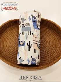 Resim HENESSA TEKSTİL Çok Amaçlı Müslin Örtü & Battaniye %100 Pamuk Oeko-teks Sertifikalı 80x80 Cm 