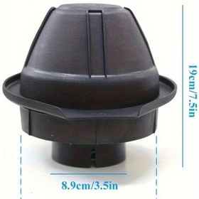 Resim Xuweiwei 1pc Car Snorkel Başlık Yenileme 89mm 3.5ın Mantar Tasarım Hava Akışı Çoğu Araç İçin Dayanıklı Plastik 
