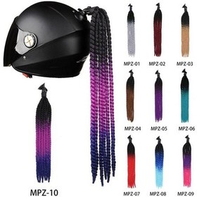 Resim Saç Dekorasyonu Kask Dreadlocks Motosiklet Kaskı Örgüleri Kask Örgüleri Kask Dreadlocks Örgüsü Mpz-07 