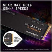 Resim WESTERN DIGITAL WD Black SN850X, WDS100T2X0E, 1TB, 7300/6300, Gen4, NVMe PCIe M.2 2280, SSD 