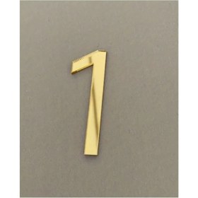 Resim Kapı Daire Numarası 1 mm Gold ve Gümüş Ayna Pleksi Yapışkanlı 