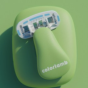 Resim Colorlamb Taşınabilir 5 Bıçaklı Kadın Tıraşı - Parfümsüz, Vücut Tüyü Temizliği & Seyahat Tıraşı için İdeal, Saklama Kutusu ile, Yeşil 