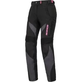 Resim Motoanl Motosiklet Pantolonu Korumalı 4 Mevsim Maxdura Kumaş Hava Alabilen Fileli Bölgeler Siyah 