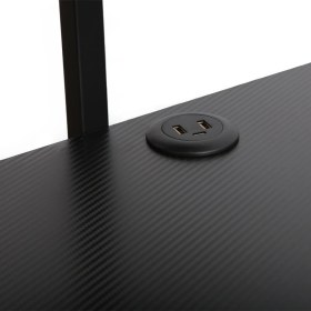 Resim Adore Gaming Commander Oyuncu Masası Rgb Carbon Fiber - Siyah 160X75X49-56 cm 