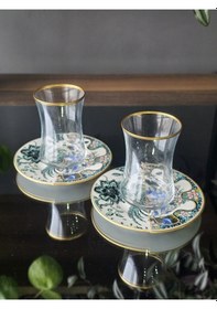 Resim Konyax Seremony 2 Kişilik Çay Seti Renkli 