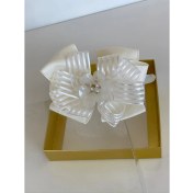 Resim Queen Accessories Krem Çiçek Broşlu Şerit Kurdele Anne Kız Çocuk Bebek Taç 