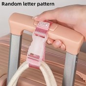Resim 1 Paket Renkli Bagaj Kayışları, Taşınabilir Ayarlanabilir Bavul Kemeri Açma Tokası ile, Araba ve Dış Mekan Kullanımı için Kolay Taşımalı Seyahat Aksesuarları - Rastgele Harf Deseni 