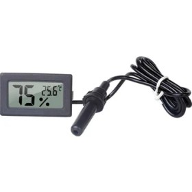 Resim Mini Nem Sıcaklık Ölçer Ekran Dijital Termometre Kuluçka Sera Depo Ev Oda Ofis Medikal Panel Montaj 