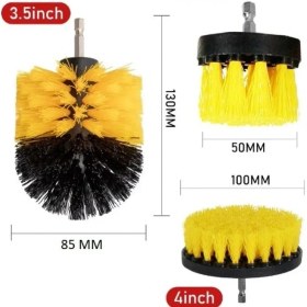 Resim Matkap Ucuna Takılan 3&amp Apos Lü Fırça Temizlik Seti 4989 