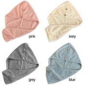 Resim Bone Yüzme Bonesi Mikrofiber Saç Havlusu Fildişi Fildişi 