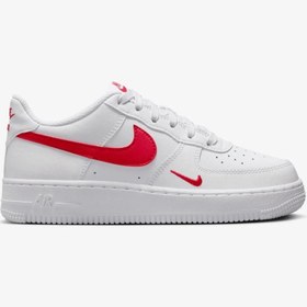 Resim Nike Air Force Beyaz-Kırmızı Spor Ayakkabı | Unisex 