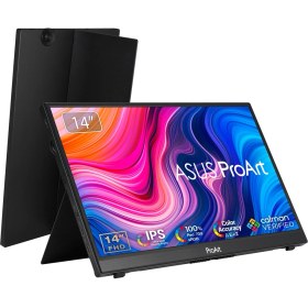 Resim ASUS 14" Dokunmatik IPS PROART PA148CTV 5MS 60Hz USB-C/mHDMI Grafik Tasarım Taşınabilir Monitör (1920 X 1080) 
