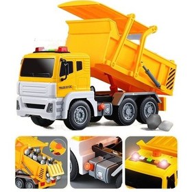Resim Uapqgm Çocuk Büyük Nakliye Aracı Kamyon Damperli Kamyon Sarı 