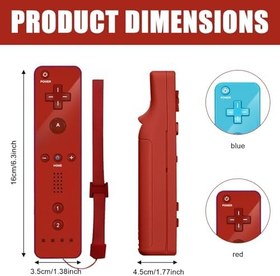 Resim Vaileal Wii için 2'li paket kontrol cihazı: Wii ve Wii U için uzaktan kumanda, Wii u Remote silikon gövdeli ve bilek kayışlı uzaktan kumanda, Nintendo Wii konsolu için kablosuz hareket sensörü Gpad 