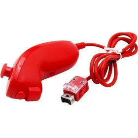 Resim Kırmızı-nunchuck Nunchuk Video Oyunu Denetleyicisi Uzaktan Nintendo Wii Konsolu İçin 4 Renk 