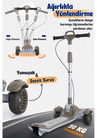 Resim Prego Veyron Bluetoothlu Müzikli Işıklı Çocuk Scooter Katlanabilir - Yükseklik Ayarlı Yeşil 