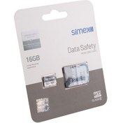 Resim Simex SH-101 Data Safety Micro SD 16GB Hafıza Kartı Siyah 