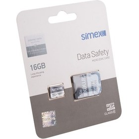 Resim Simex SH-101 Data Safety Micro SD 16GB Hafıza Kartı Siyah 