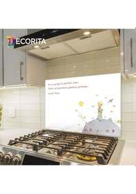 Resim Decorita Cam Ocak Arkası Koruyucu|Küçük Prens Desenli|49,5cmx76cm 
