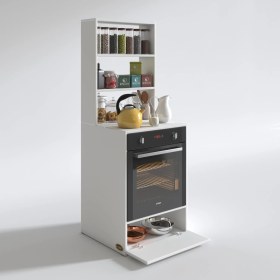 Resim Kenzlife ankastre fırın dolabı bengisu byz 165*60*56 mutfak kapaklı 