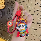 Resim Silver1 Gıoıo Yeni Sevimli Kedi Pençe Çapraz Giyinme Kurumi Bebek Araba Anahtarlık Büyük Kulak Köpek Çift Okul Çantası Hediye Anahtarlık Kolye (Yurt Dışından) 