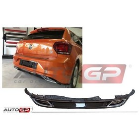 Resim Vw Polo Mk6 Arka Tampon Difüzörü r Model Plastik 2018+ 
