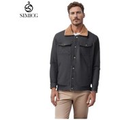 Resim Polar Astarlı Pamuklu Günlük Erkek İş Ceketi Gri 