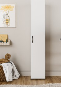 Resim Kzy Mobilya Tek Kapak Çocuk Elbise Dolabı Kazak Dolabı Kıyafet Dolabı Gömlek Dolabı Kışlık Dolabı Beyaz 