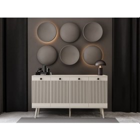 Resim Melura Konsol 160 Cm %100 Mdf Lake Ahşap Ayaklı Kumtaşı 