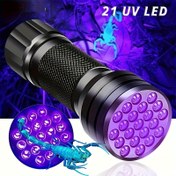 Resim 21 LED'li, AAA Pil ile Çalışan, Kamp, Yürüyüş Ekipmanı, Floresan Ajan Tespiti, Akrep Avı ve Evcil Hayvan İdrar Tespiti için Uygun, Pil Dahil Değil, Elde Taşınabilir UV El Feneri 