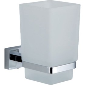 Resim Çelik Banyo Paslanmaz Pirinç Kenzo Cam Diş Fırçalık Gri 