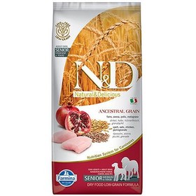 Resim ND Düşük Tahıl Orta ve Büyük Irk Tavuk Narlı Yaşlı Köpek Maması 12 Kg 