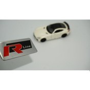 Resim Vw Volkswagen R Line Krom Metal Body Plaka 3M 3D Logo Amblem 