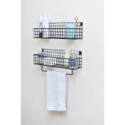 Resim Wess Dizayn Metal Mutfak Banyo Duvar Havluluk Rafı 2’li Set WD239 