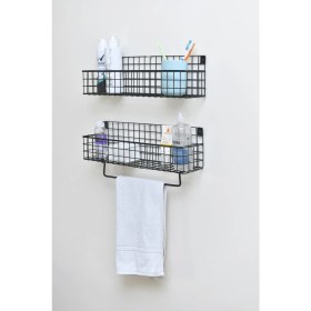Resim Wess Dizayn Metal Mutfak Banyo Duvar Havluluk Rafı 2’li Set WD239 
