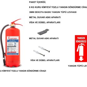 Resim İnterform Interform 6 kg Abc Kuru Kimyevi Tozlu Yangın Söndürme Cihazı 